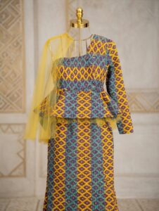 Ensemble wax asymétrique femme Ndeye