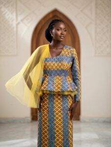 Ensemble wax asymétrique femme Ndeye