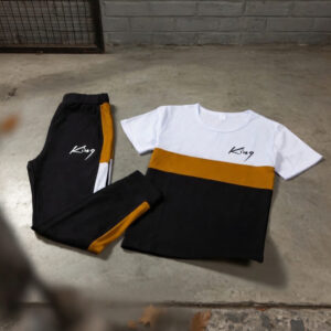 Ensemble King noir blanc et moutarde